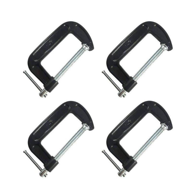 Photo 1 of Built Industrial 4 Pack Malleable C Clamps Heavy Duty for Woodworking, Welding, Automotive, Carpentry NEW 