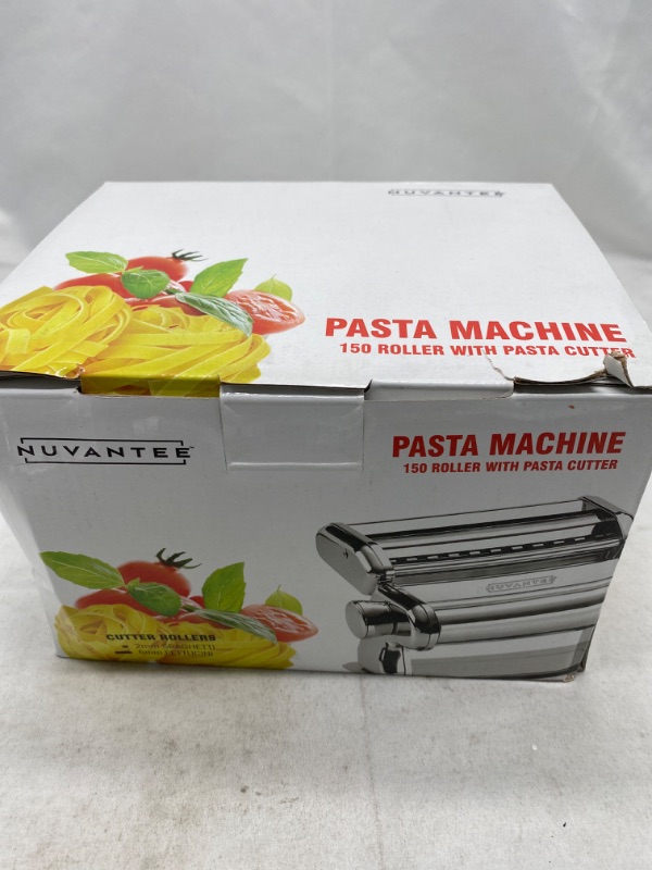 Photo 2 of Nuvantee Pasta Maker Machine,Manual Hand Press,Adjustable Thickness Settings,Noodles Maker with Washable Aluminum Alloy Rollers and Cutter, Perfect for Spaghetti,Fettuccini, Lasagna NEW 