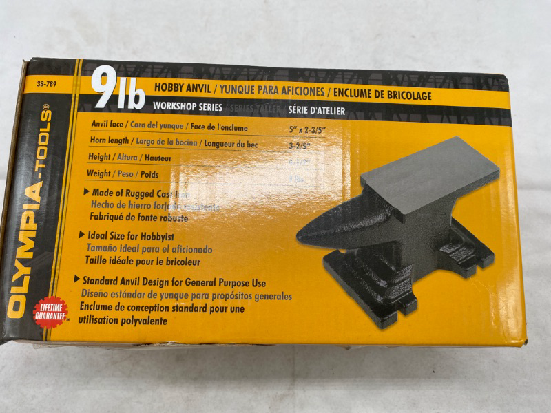 Photo 2 of Olympia Tools 9-Pound Cast Iron Hobby Anvil 38-789 , Gray 9LB NEW