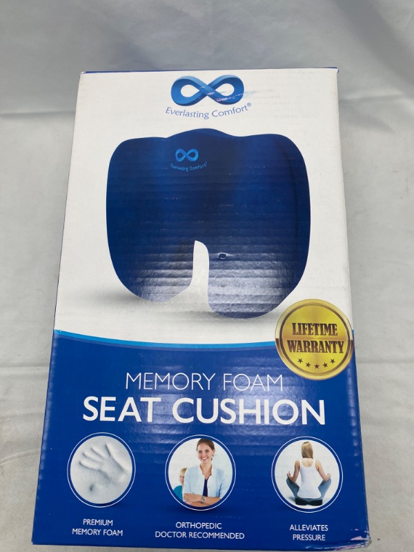Photo 3 of Everlasting Comfort Seat Cushion for Tailbone Pain Relief - Office Chair Cushion w/Premium ComfortFoam™ for All-Day Sitting Support - Coccyx, Sciatica Pain Relief Pillow for Desk Chair, Car Seat NEW