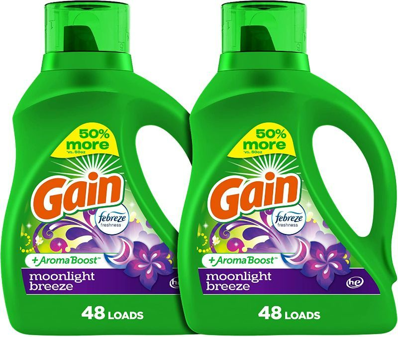 Photo 2 of (Original) 48 Load Gain Liquid Laundry Detergent 2 Pack  NEW