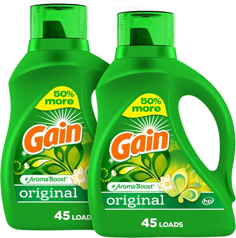 Photo 1 of (Original) 48 Load Gain Liquid Laundry Detergent 2 Pack  NEW