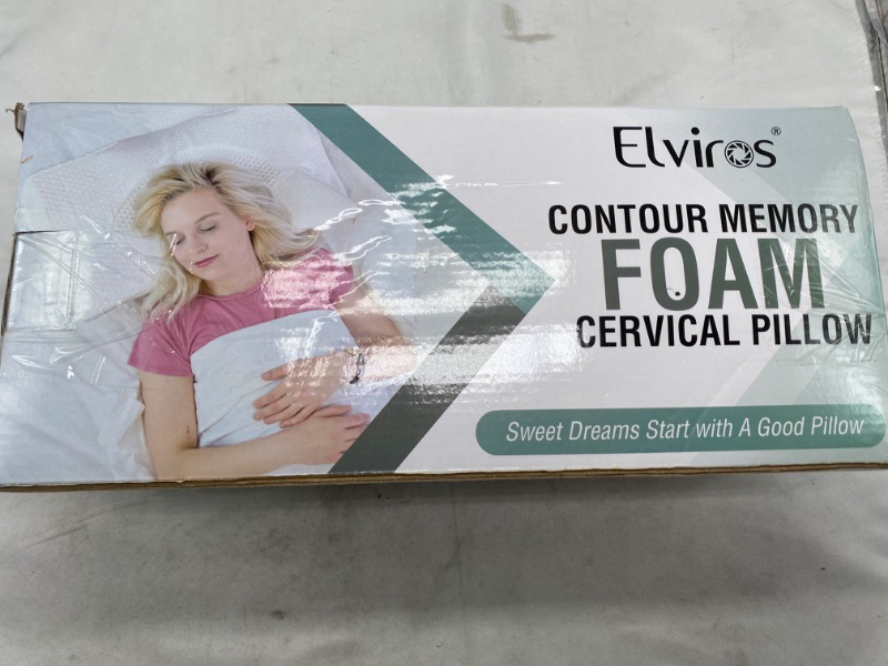 Photo 2 of Elviros Cervical Memory Foam Pillow Contour for Neck and Shoulder Pain Ergonomic NEW