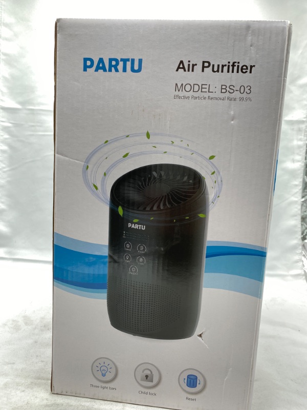 Photo 2 of PARTU Air Purifiers for Home with Aromatherapy, True HEPA Air Purifier with Lock Set, Quiet Air Cleaner for Dust, Smoke, Pets Dander, Pollen, Odors BS-03 NEW