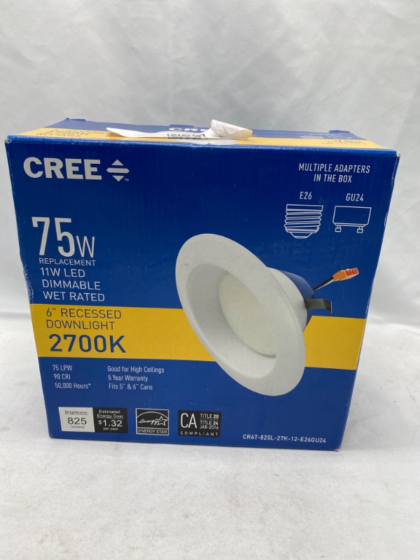 Photo 2 of Cree Lighting Pro Series 6 Inch LED Retrofit Downlight, 150 Watt Equivalent, Bright White (3000k), Dimmable NEW