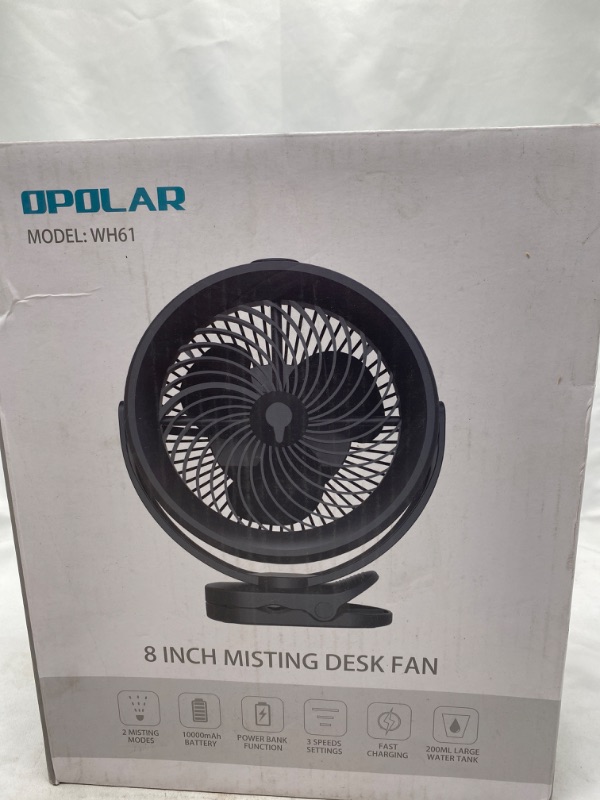 Photo 2 of KOONIE 10000mAh Misting Fan NEW 