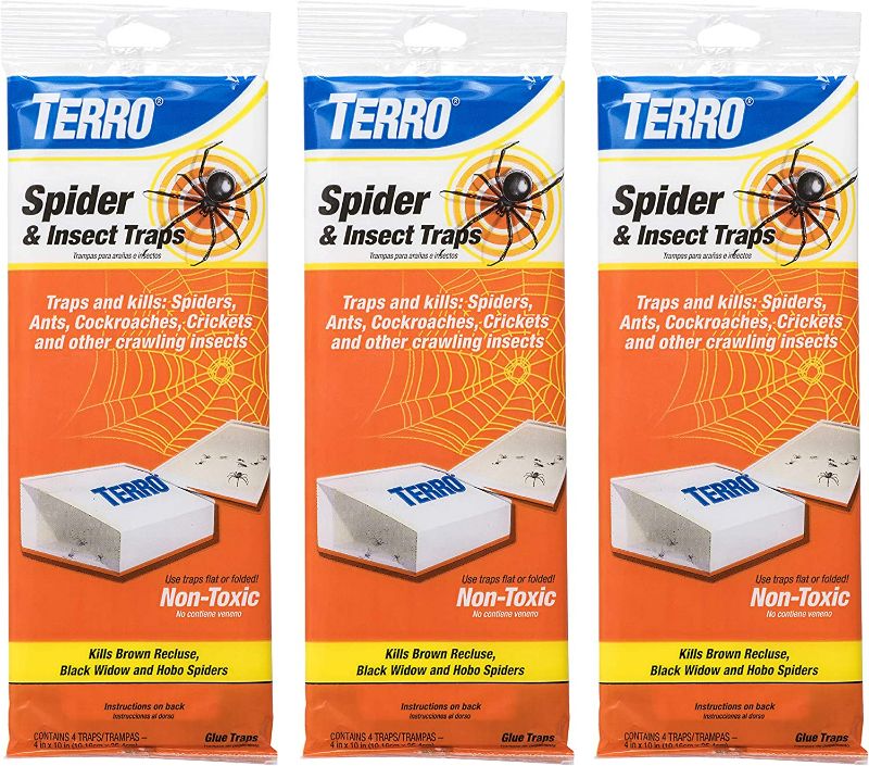 Photo 1 of TERRO T3206SR Non-Toxic Indoor Spider, Ant, Cockroach, Centipede, and Crawling Insect Trap - 12 Traps NEW