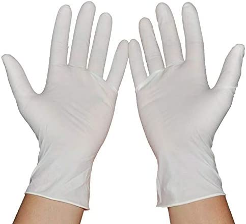 Photo 1 of 100 Pcs Nitrile Disposable XL (White ) Gloves