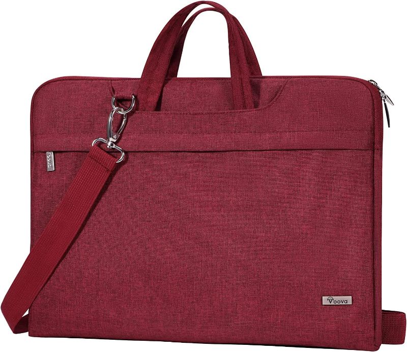 Photo 1 of Voova 15.6 Inch Laptop Sleeve Case Bag, Slim Computer Carry Case with Shoulder Strap Compatible with MacBook Pro 15.4, New MacBook Pro 16 M1 Pro/Max, 15-16 Inch Microsoft Hp Lenovo Dell Acer, Wine Red NEW