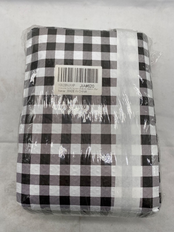 Photo 2 of 6X10 | 25 PACK | BUBBLE-MAILER PADDED ENVELOPE | BLACK AND WHITE FARMHOUSE CHECKERED PATTERN NEW