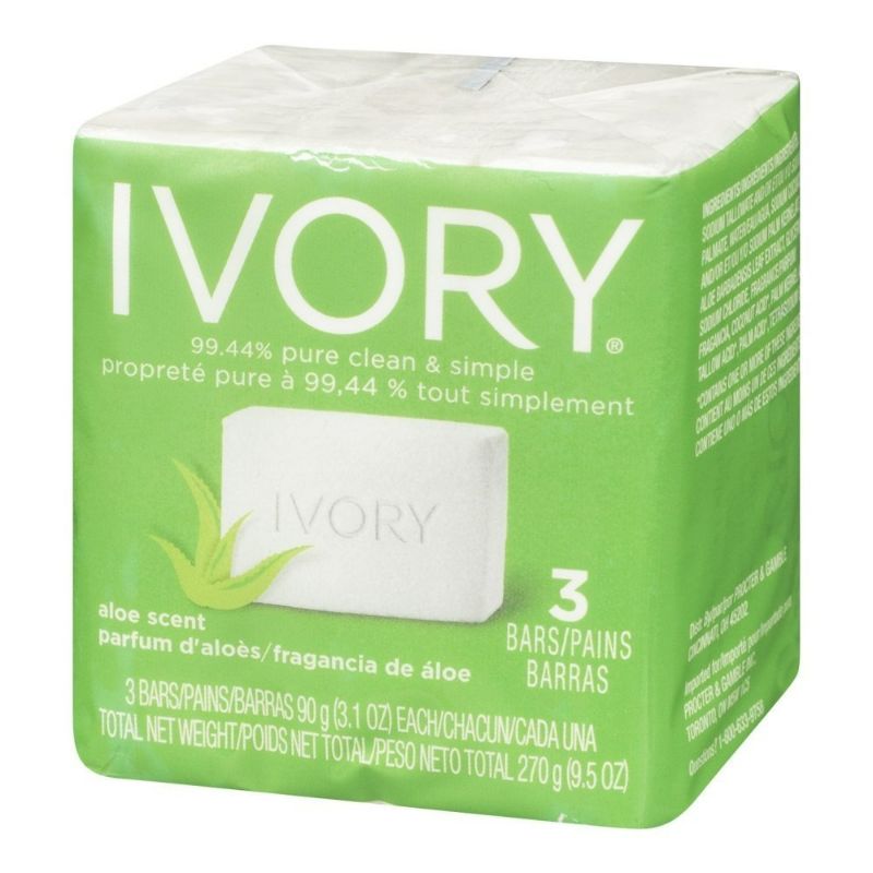 Photo 1 of Ivory Bar Soap with Aloe 3 ea (Pack of 12) NEW
