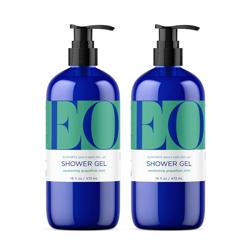Photo 1 of EO Shower Gel Body Wash, 16 Ounce (Pack of 2), Grapefruit and Mint, Organic Plant-Based Skin Conditioning Cleanser with Pure Essentials Oils NEW