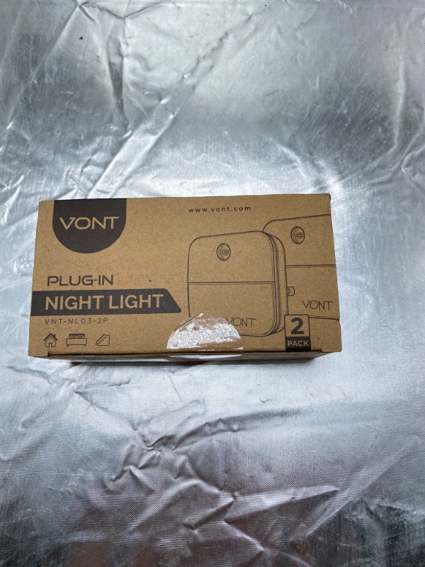 Photo 2 of Vont Motion Sensor Night Light, [4 Pack] Plug in Dusk Till Dawn Motion Sensor Lights, LED Nightlight with High & Low Modes, Compact, Customizable for Bedroom, Bathroom, Kitchen, Hallway, Stairs NEW