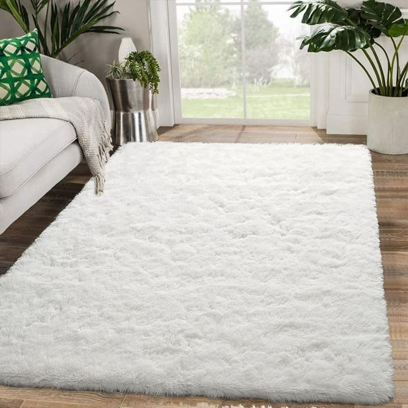 Photo 1 of Zareas Soft Fluffy Rug for Bedroom, (Unknown Feet) Shaggy Grey Rug, Plush Area Rugs for Living Room Kids Room, Furry Rugs Shag Rugs for Apartment Dorm, Fuzzy Rugs NEW