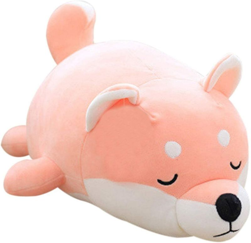 Photo 1 of 19.7" Shiba Inu Plush Cute Anime Plush Stuffed Animal Corgi Plush Toys, Hugging Pillow Dog Pillow Gifts for Bedding, Kids Birthday, Thanksgiving, Christmas (Pink) NEW