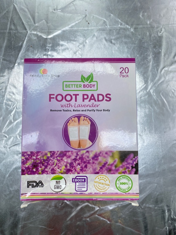 Photo 2 of Detox Foot Pads (20pcs)  lavender deep Cleansing Foot Mask Patches For Feet Health Care Organic Better Sleep& Anti-Stress Relief Detoxifying Foot Pads NEW 