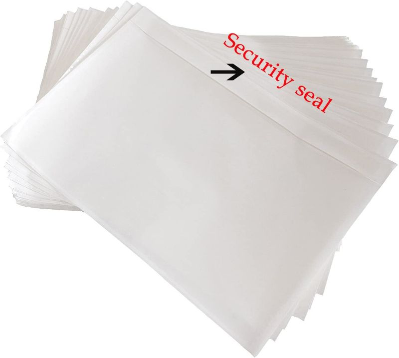 Photo 1 of SJPACK 200 7.5" x 5.5" Clear Adhesive Top Loading Packing List / Label Envelopes Pouches NEW