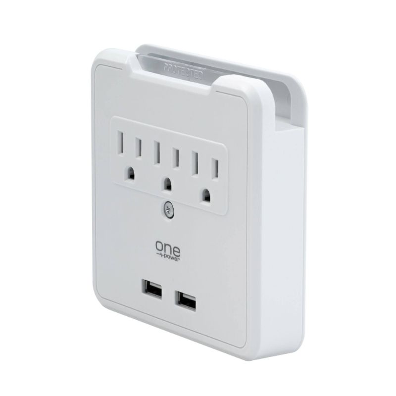 Photo 1 of 6 Outlet and 2 USB Surge Protector Wall Adapter with Flat Plug  NEW