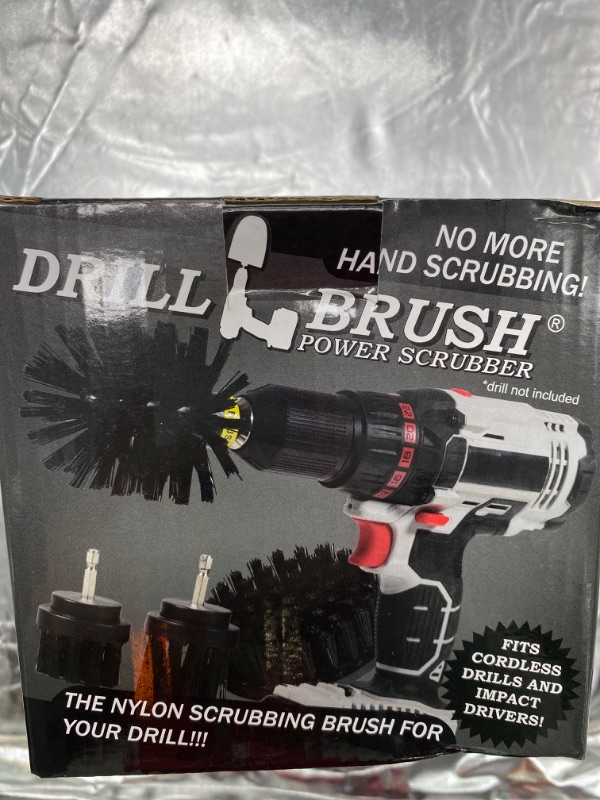 Photo 1 of Drillbrush 4 Piece Nylon Power Brush Tile (Black) and Grout Bathroom Cleaning Scrub Brush Kit - Drill Brush Power Scrubber Brush Set - Power Scrubber Drill Brush Kit (Check second phtot for the actual look of the) NEW 
