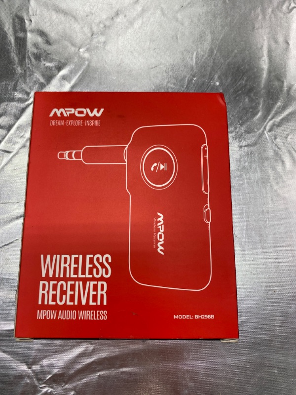 Photo 2 of Mpow Wireless Bluetooth  AUX Audio Stereo Music Car Receiver Adapter  NEW
