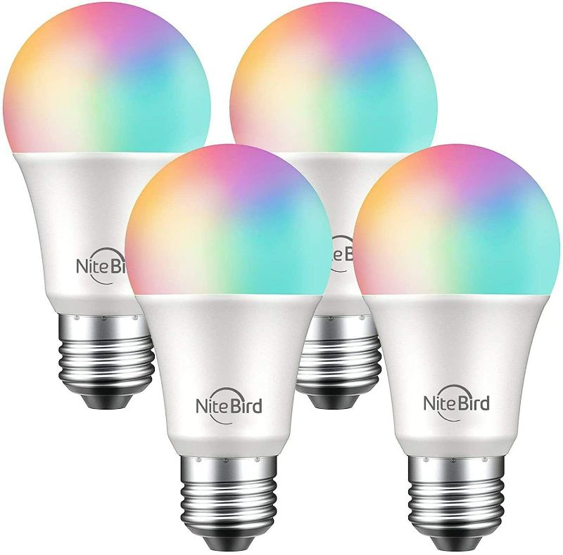 Photo 1 of NiteBird 4 Pack Smart Light Bulbs Smart Wifi Light Bulb (Refer to Second Photo) NEW 