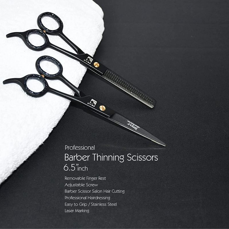 Photo 1 of Professional Barber Scissors - Hair cutting Scissors for Professionals, and Home Use - Hair Scissors for Men and Women - Hairdresser Hair Shears Trimming Set - Pack of 2(Refer to second Image for the actual Item) NEW