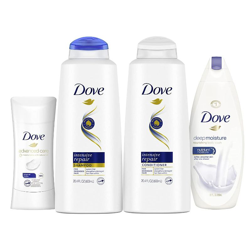 Photo 1 of Dove Set 1 20.4fl Shampoo & Conditioner, Body Wash 22fl oz, Deodorant NEW (see photo for scent)
