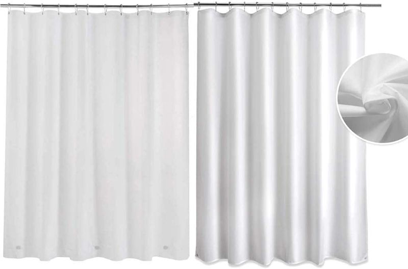 Photo 2 of Titanker Fabric Shower Curtain Liner with 2 Magnets and Waterproof Lightweight 3G PEVA Shower Curtain Liner,72 x 72 Inches, Frosted NEW
