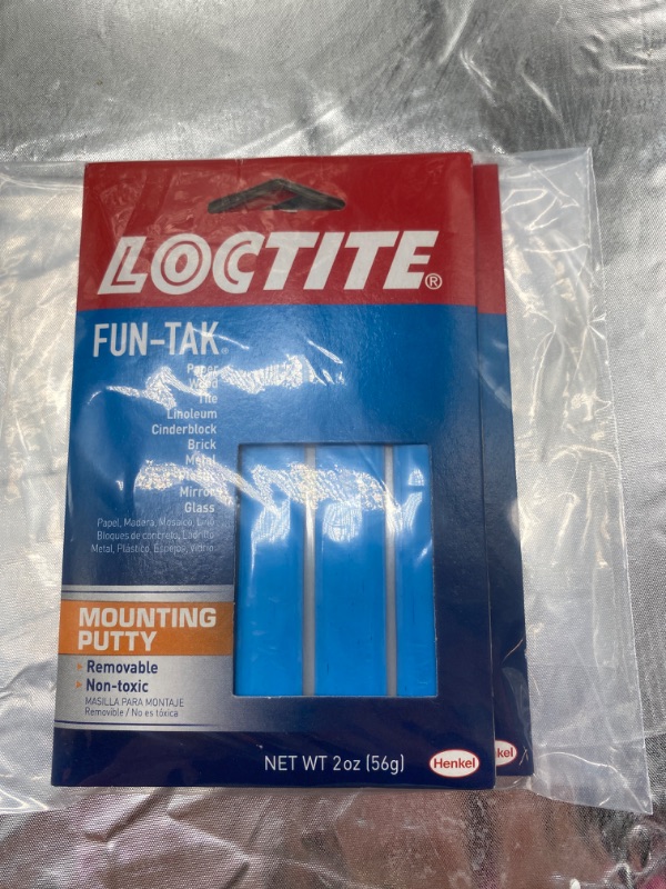 Photo 2 of Loctite Fun-Tak Mounting Putty, 2 oz, 1, Wallet (2 PACK) NEW 