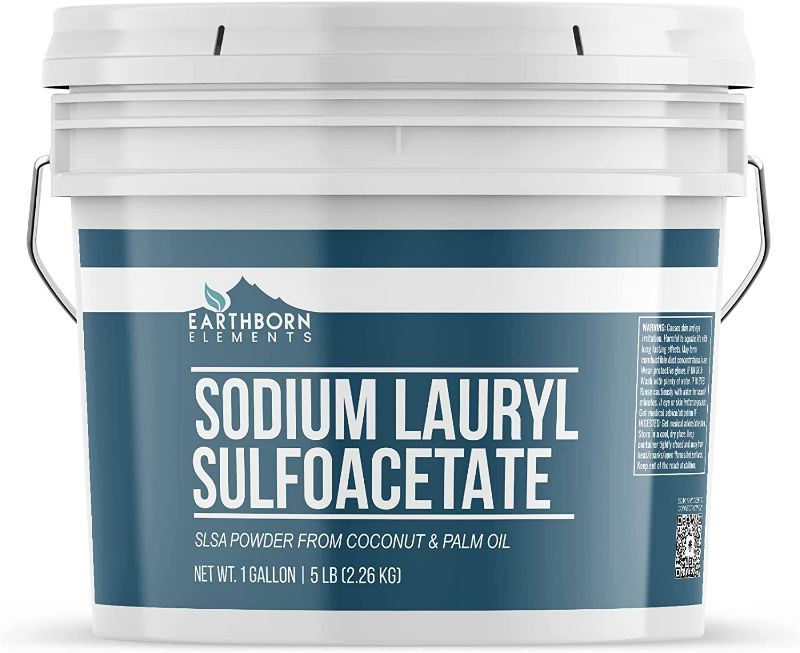 Photo 1 of Sodium Lauryl Sulfoacetate (SLSA) (1 Gallon) 6 LBS Bath Bomb Additive, Gentle on Skin, Long Lasting Foam & Bubbles by Earthborn Elements NEW