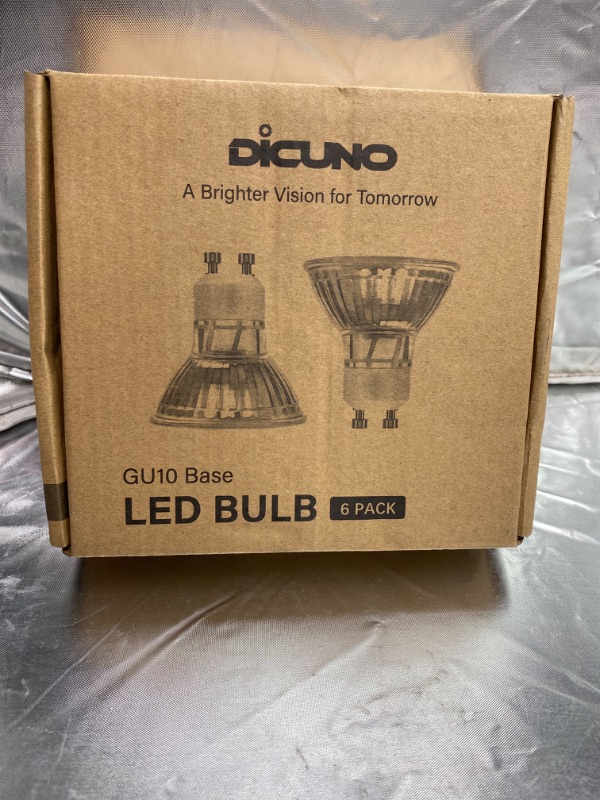 Photo 2 of DiCUNO GU10 LED Light Bulbs, 6W 60W Halogen Equivalent, Non-dimmable, Warm White 2700K, 700lm, 120° Beam Angle, 120V, MR16 Bulb Spotlight Track Lighting, 6-Pack NEW