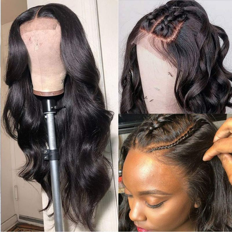 Photo 1 of BEAUDIVA Body Wave Lace Front Wigs (26inch) Human Hair Pre Plucked Bleached Knots with Baby Hair Glueless Human Hair Wigs for Black Women Natural Color 150 Density NEW