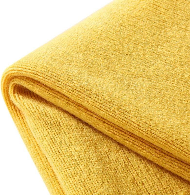 Photo 1 of Homiest Decorative Knitted Throw Blanket with Fringe Soft & Cozy Tassel Blanket for Couch Sofa Bed (Yellow,50x60) NEW