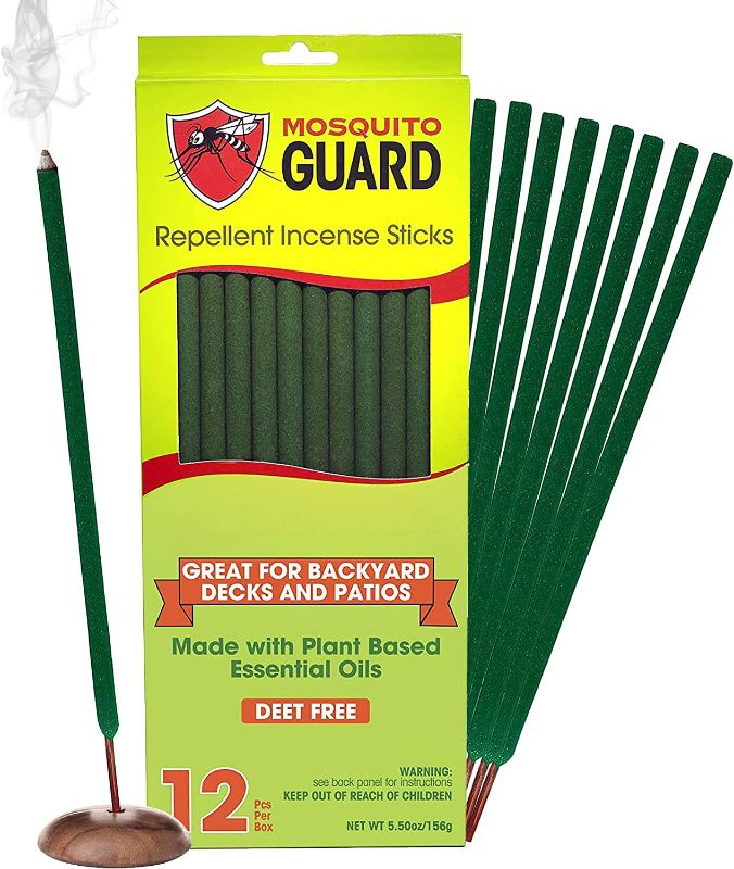 Photo 1 of Mosquito Guard 12 Mosquito Repellent Sticks - 2.5 Hrs Protection 1ft, Plant Based Citronella Incense Sticks - Natural Bug & Mosquito Repellent Outdoor NEW