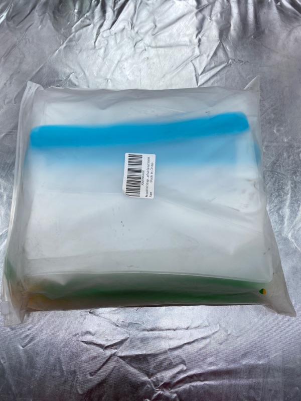 Photo 2 of Reusable Food Storage Bags - 10 Pack BPA FREE Flat Freezer Bags NEW