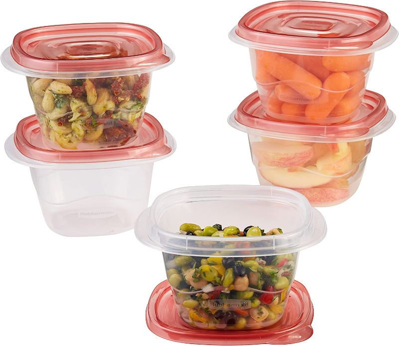 Photo 1 of 2.1 Cup Food Storage Container with Lid, Set of 5 NEW