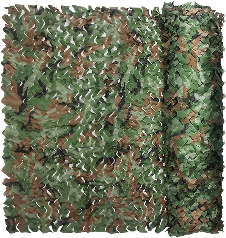 Photo 1 of iunio Camo Netting, Camouflage Net, Bulk Roll, Mesh, Cover, Blind for Hunting, Decoration, Sun Shade, Party, Camping, Outdoor 32.8X5FT NEW