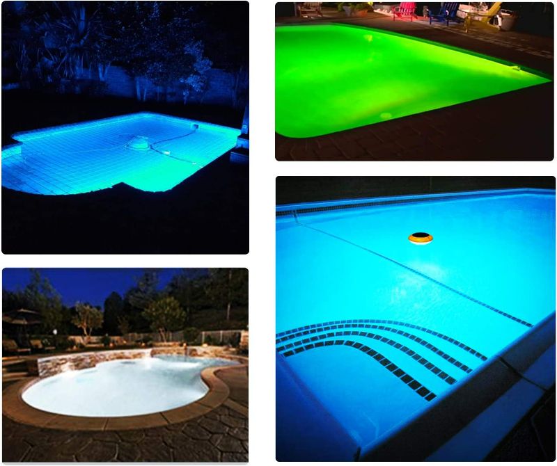 Photo 2 of LED Pool Light Bulb,Waterproof 12V 40W Color Splash, RGB Color Changing Underwater Pool Light for Inground Pool at Night, E26 LED Bulb Replacement for 500W Pentair and Hayward Fixture (12V-RGB+White) NEW