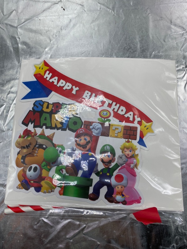 Photo 3 of 42 Decorations for Mario Cake Topper Cupcake Toppers Birthday Party Supplies Decor NEW