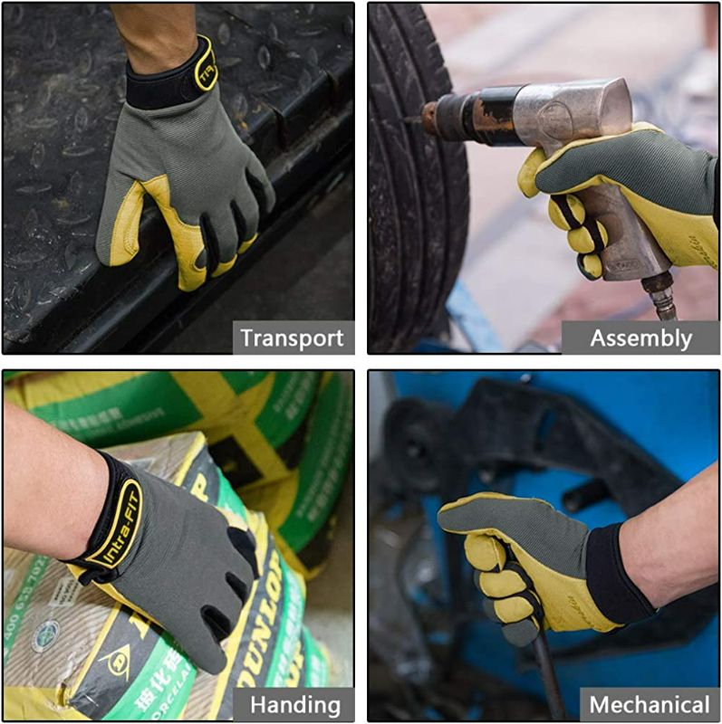 Photo 2 of Intra-FIT General Work Gloves, Deerskin Construction Gloves,Soft, Improved Dexterity, Durable NEW