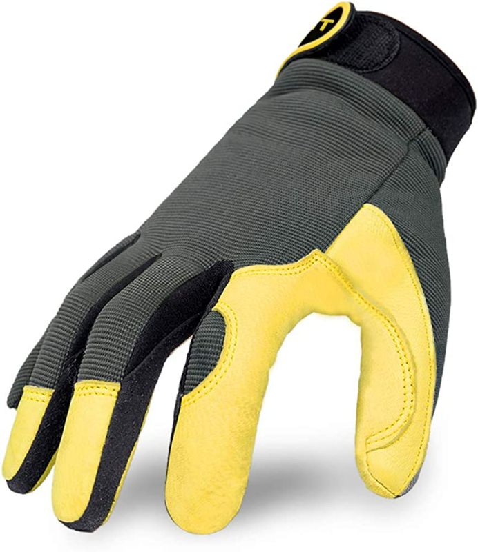 Photo 1 of Intra-FIT General Work Gloves, Deerskin Construction Gloves,Soft, Improved Dexterity, Durable NEW