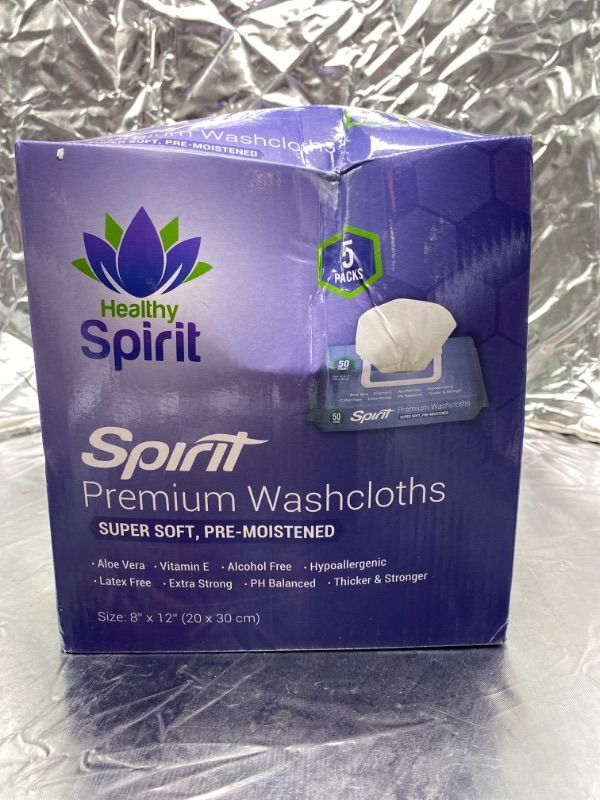 Photo 2 of Healthy Spirit Disposable Washcloths 5 Pack  - Adult Wipes Extra Large, Adult Wipes for Incontinence & Cleansing, White NEW 
