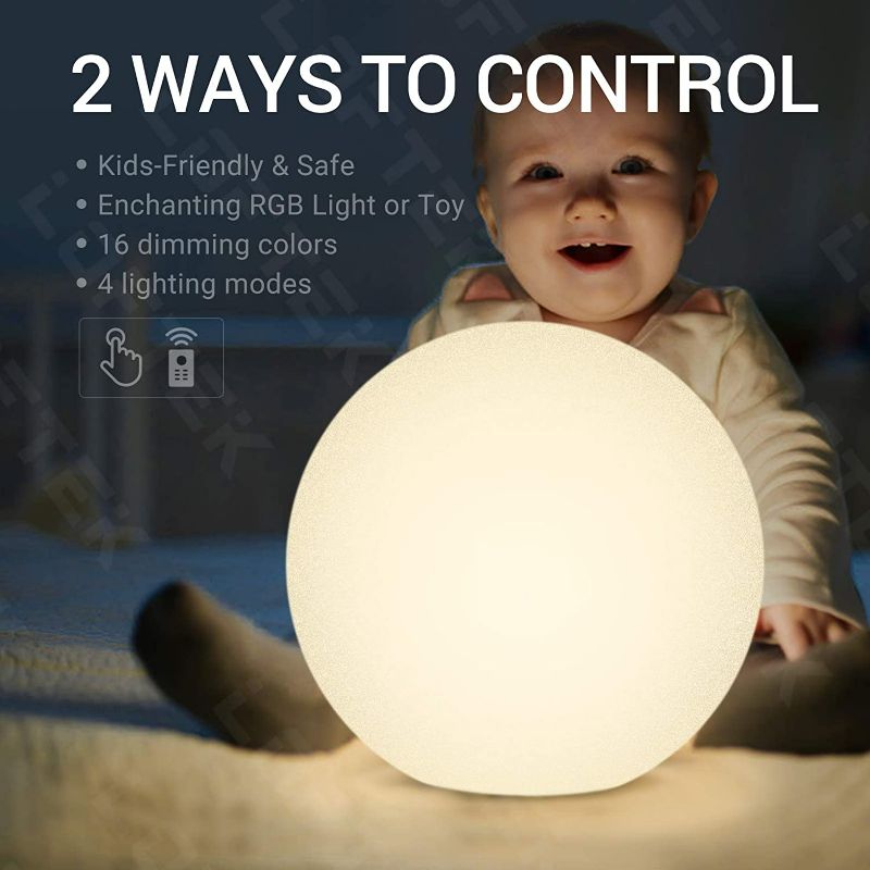 Photo 2 of LOFTEK LED Dimmable Light Ball: 12-inch Waterproof Floating Pool Lights with Remote, 16 Colors & 4 Modes Sphere Night Light, Cordless & Fast Chargeable, Sensory Toys for Kids, Home, Party, Pool Decor NEW