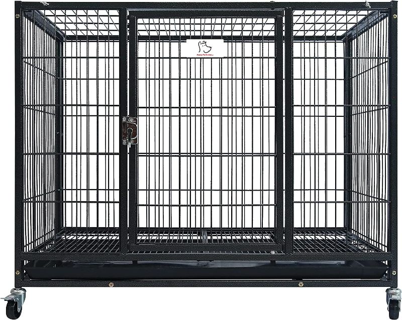 Photo 1 of 37" Homey Pet Heavy Duty Metal Open Top Cage w/ Floor Grid, Casters and Tray NEW 