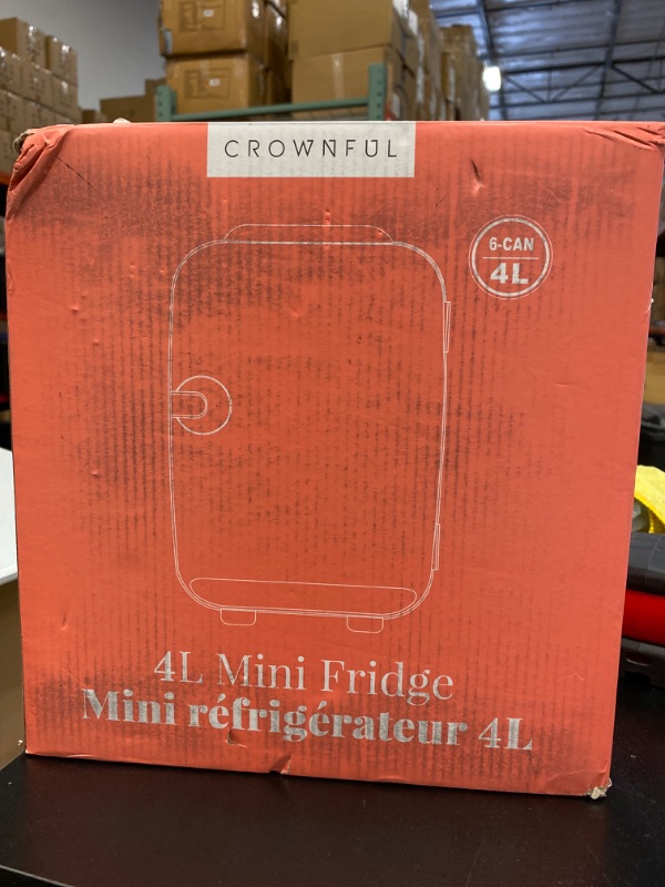 Photo 1 of CROWNFUL Mini Fridge, 4 Liter/6 Can Portable Cooler and Warmer Personal Refrigerator for Skin Care, Cosmetics, Beverage, Food,Great for Bedroom, Office, Car, Dorm, ETL Listed (Pink)