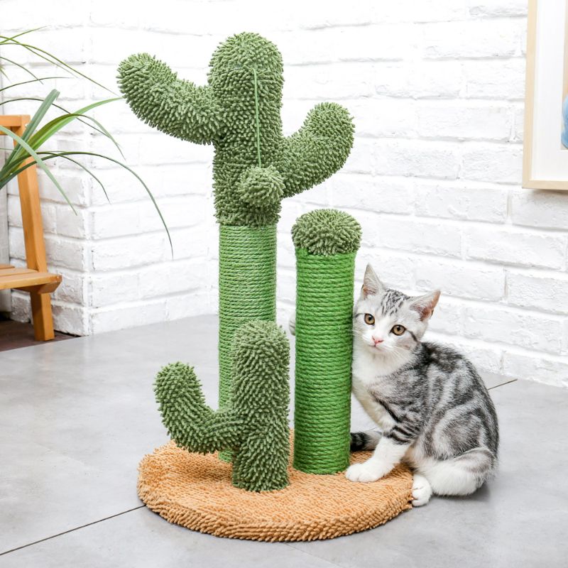 Photo 1 of PAWZ Road 23" Cactus Cat Scratching Posts Sisal Cat Scratcher Brown Medium 