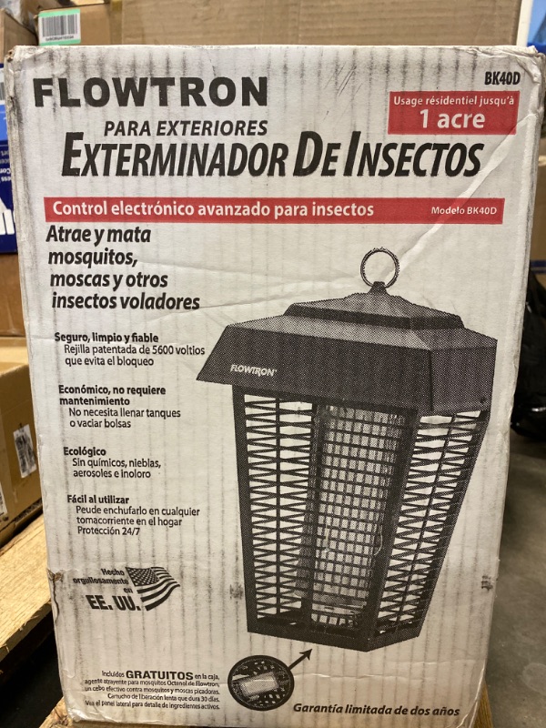 Photo 3 of Flowtron BK-40D Electronic Insect Killer, 1 Acre Coverage,Black NEW 