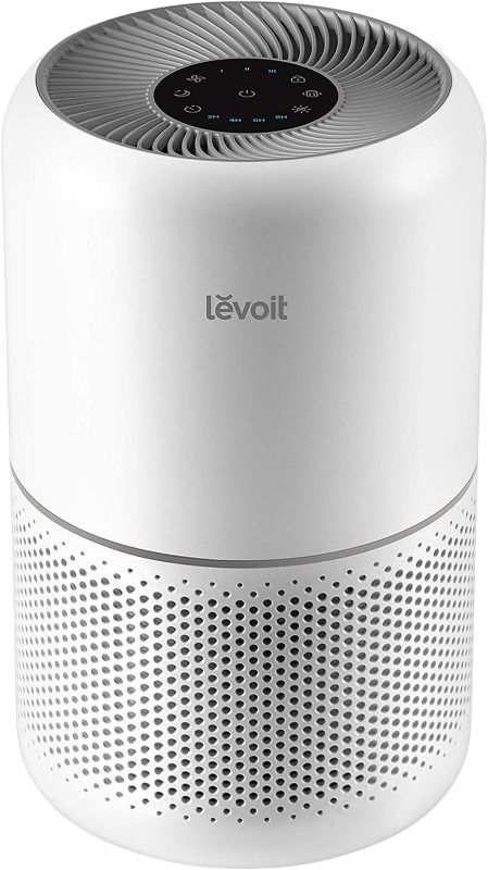 Photo 1 of LEVOIT Air Purifier for Home Allergies Pets Hair in Bedroom, True HEPA Filter,  Filtration System Cleaner Odor Eliminators, Ozone Free, Remove 99.97% Dust Smoke Mold Pollen,  White