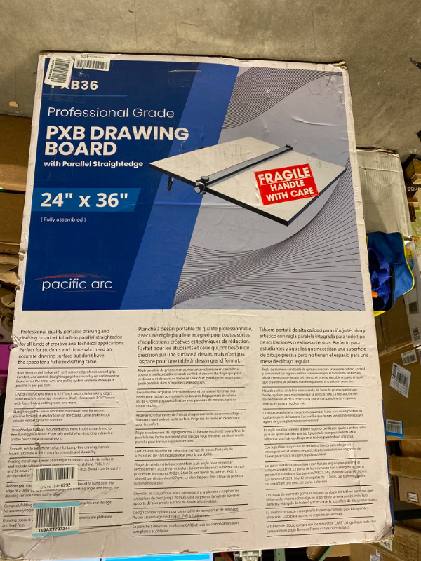 Photo 1 of Pacific Arc Table Top PXB Drawing Board with Parallel Bar, White, 23 inches by 31 inches NEW