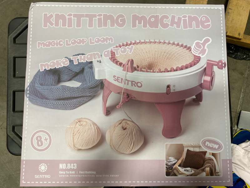 Photo 3 of Knitting Machine, Sentro Needles Smart Weaving Loom Round Spinning Knitting Machines with Row Counter, Knitting Board Rotating Double Loom, Weaving Loom Machine Kit 